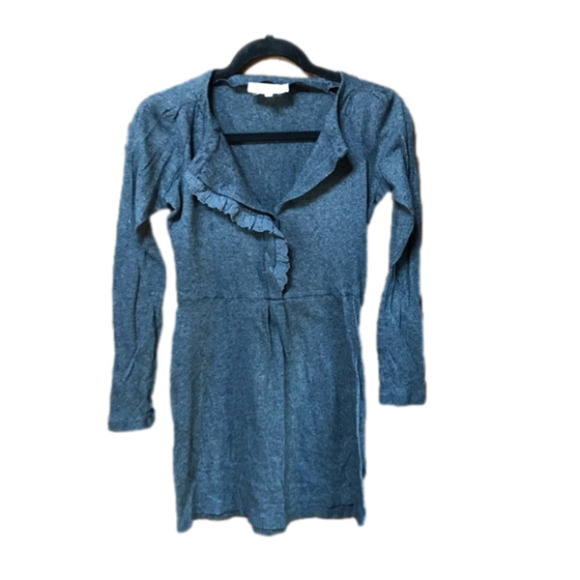 Vanessa Bruno Athe ruffled grey sweater dress / tunic top - Picture 1 of 8